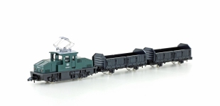 KATO-Lemke K105006 - N - 3-tlg. Set E-Lok BR 169 mit 2 Güterwagen, DB, Ep. IV